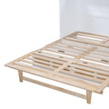 Queen Murphy Bed With Large Drawers,White Queen White Plywood