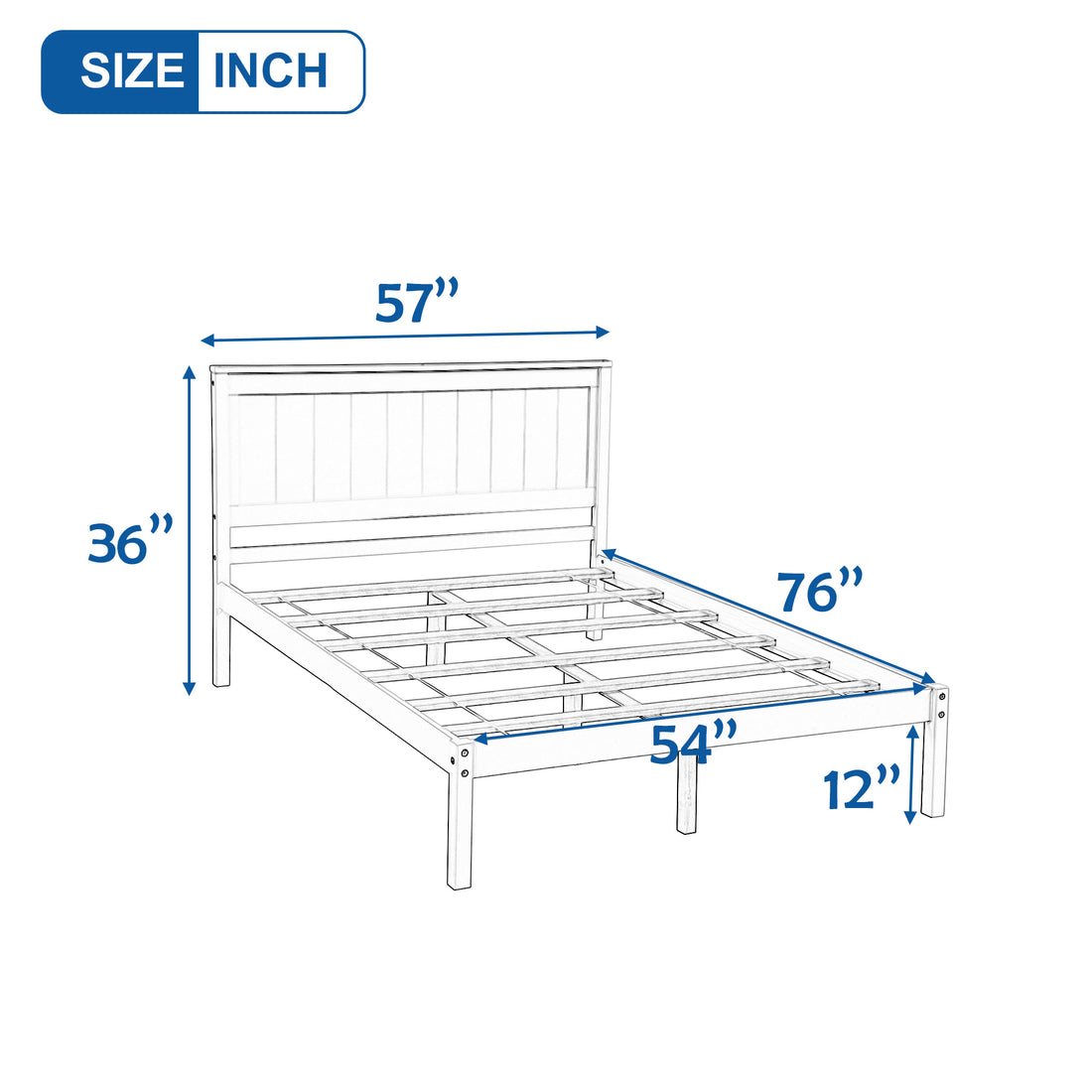 Platform Bed Frame With Headboard, Wood Slat Support, No Box Spring Needed, Full, Espresso Old Sku:Wf191419Aap Full Espresso Pine