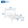 Platform Bed Frame With Headboard, Wood Slat Support, No Box Spring Needed, Full, Espresso Old Sku:Wf191419Aap Full Espresso Pine