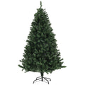 Homcom 6Ft Artificial Christmas Tree, Xmas Tree With 1000 Branch Tips, Auto Open, Holiday D Cor With Steel Base For Home Office, Green Green Steel