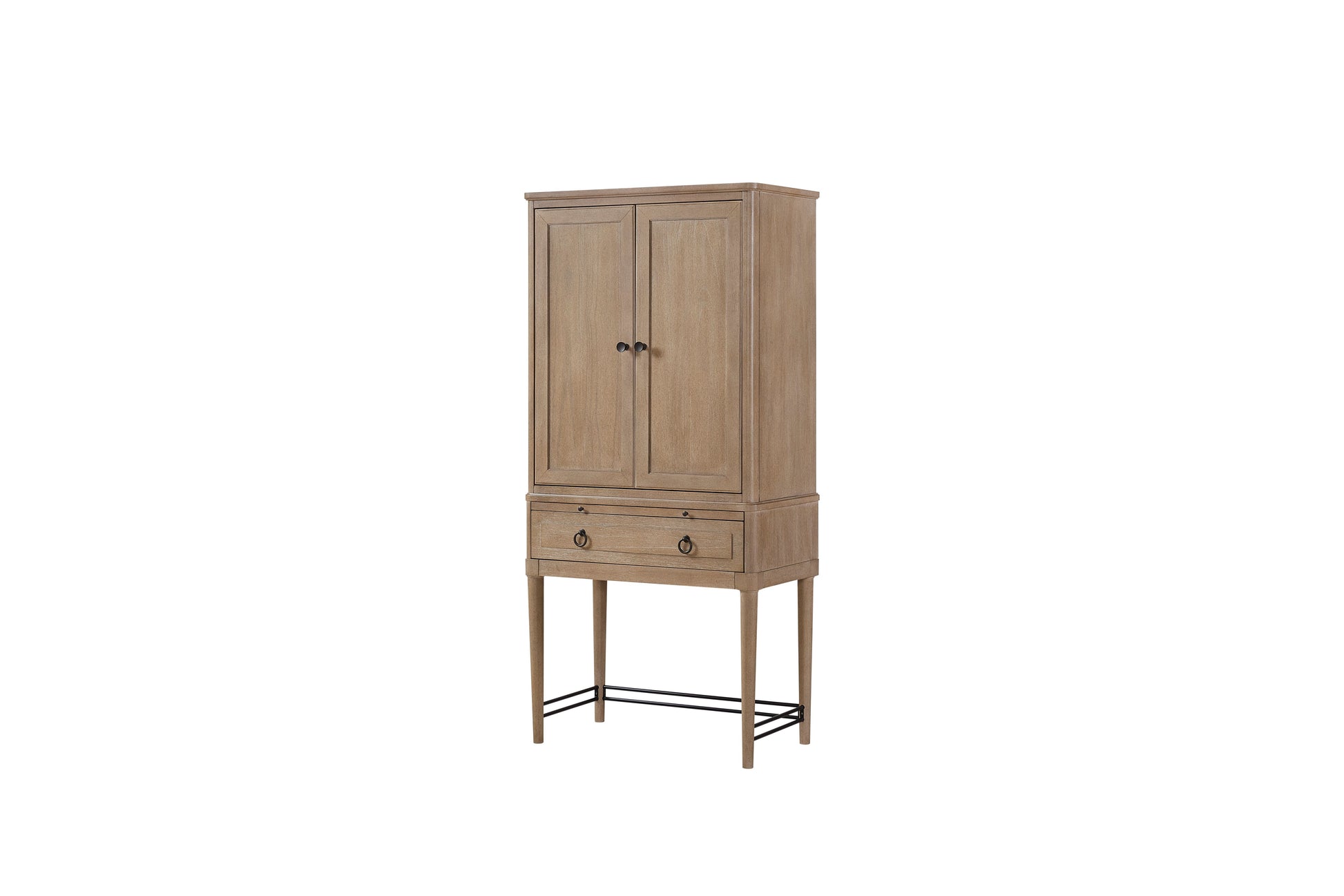 Bar Cabinet In Sand Colored Finish Sand Solid Wood Mdf