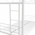 Bunk Bed Twin Over Twin Size With Ladder And High Guardrail, Able To Split, Metal Bunk Bed, Storage Space, Noise Free,White Box Spring Not Required Twin White Metal Metal