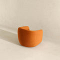 Elise Mid Century Modern Burnt Orange Velvet Swivel Chair Burnt Orange Mid Century Modern Foam Velvet