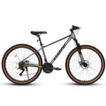 A27312 Ecarpat Mountain Bike 27 Inch Wheels, 21 Speed Mens Womens Trail Commuter City Mountain Bike, Aluminium Frame Disc Brakes Thumb Shifter Front Fork Bicycles Cycling Gray Durable Without Garden & Outdoor Classic Multifunctional Polyurethane Foam