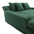 Coolmore Seersucker 2 Seater Lazy Sofa With 5 Back Pillows,Comfy Sofa Deep Seat Couch For Living Room,Club Emerald Emerald Chenille 2 Seat