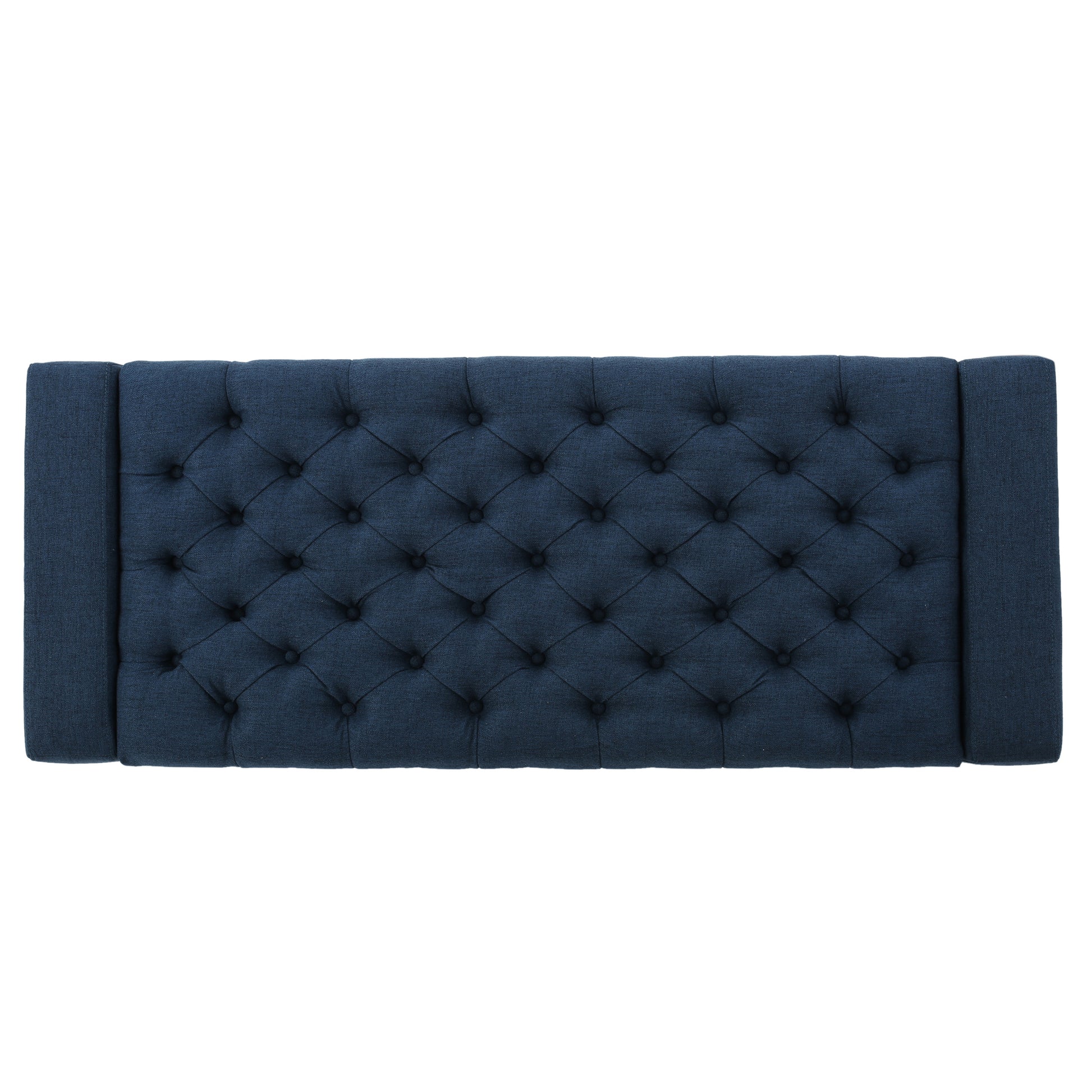 Guernsey Ottoman Navy Blue Fabric