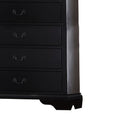 Smartly Groomed Pine Wood, Plywood & Birch Veneer Chest, Black Black Wood