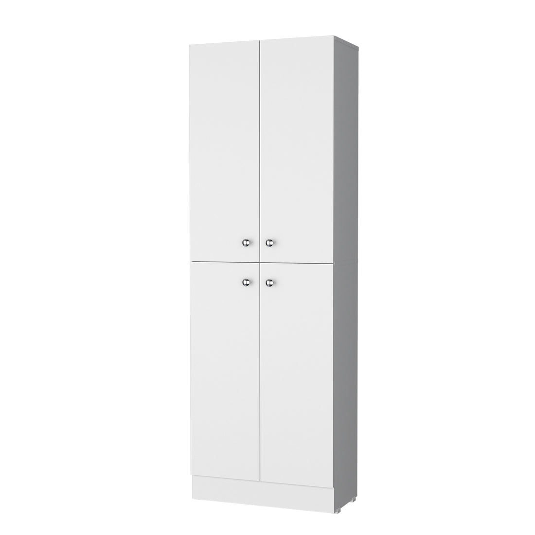 Cameron Pantry Cabinet With 4 Doors And 5 Hidden Shelves White Kitchen Modern Particle Board Shelves Included Engineered Wood