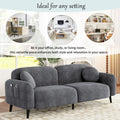 83.9''Upholstered Sofa For Living Room, Bedroom, And Apartments Grey Polyester 2 Seat