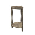 Traditional Design 1Pc Side Table Storage Bottom Shelf Antique Gray Color Home Living Room Furniture Antique Gray Primary Living Space Contemporary,Traditional Open Storage Oval Solid Wood