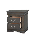 Louis Philippe Dark Gray Nightstand Dark Gray Synthetic Wood