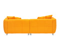89 Inch Sofa For Living Room, Fashion Sofa With Metal Legs, 3 Seater Sofa, Solid Wood Frame Couch With 4Pillows, For Apartment Office Living Room Yellow Yellow Cotton Linen,Teddy 3 Seat