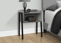 Accent Table, Side, End, Nightstand, Lamp, Living Room, Bedroom, Grey Laminate, Black Metal, Contemporary, Modern Grey Metal