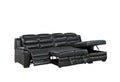 Coco Blanche Charcoal Sofa Bed With Usb Dark Grey Pu 3 Seat