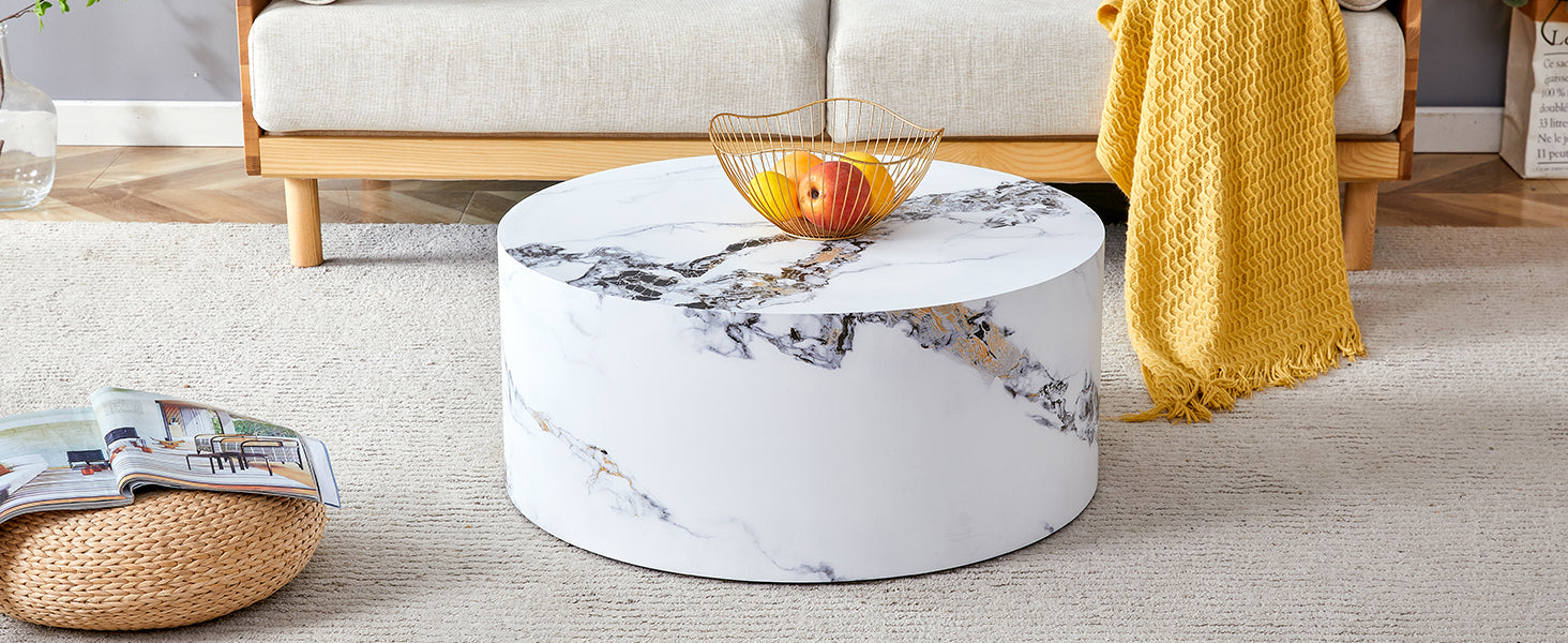 The Cylindrical Table With Its Patterned Design Can Be Easily Integrated Into A Variety Of Interior Styles, From Coffee Tables To Small Dining Tables, Workbenches Or Makeshift Writing Desks. White Mdf