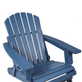 Oversize Wooden Outdoor Folding Adirondack Chair With Pre Assembled Backrest & Seatboard, Wood Patio Chair For Garden Backyard Porch Pool Deck Firepit No Adirondack Blue Garden & Outdoor Solid Wood