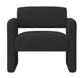 Black Single Sofa Chair, Upholstered Comfortable Chair With Armrests, For Dining Room Bedroom Living Room Reception Black 30.9