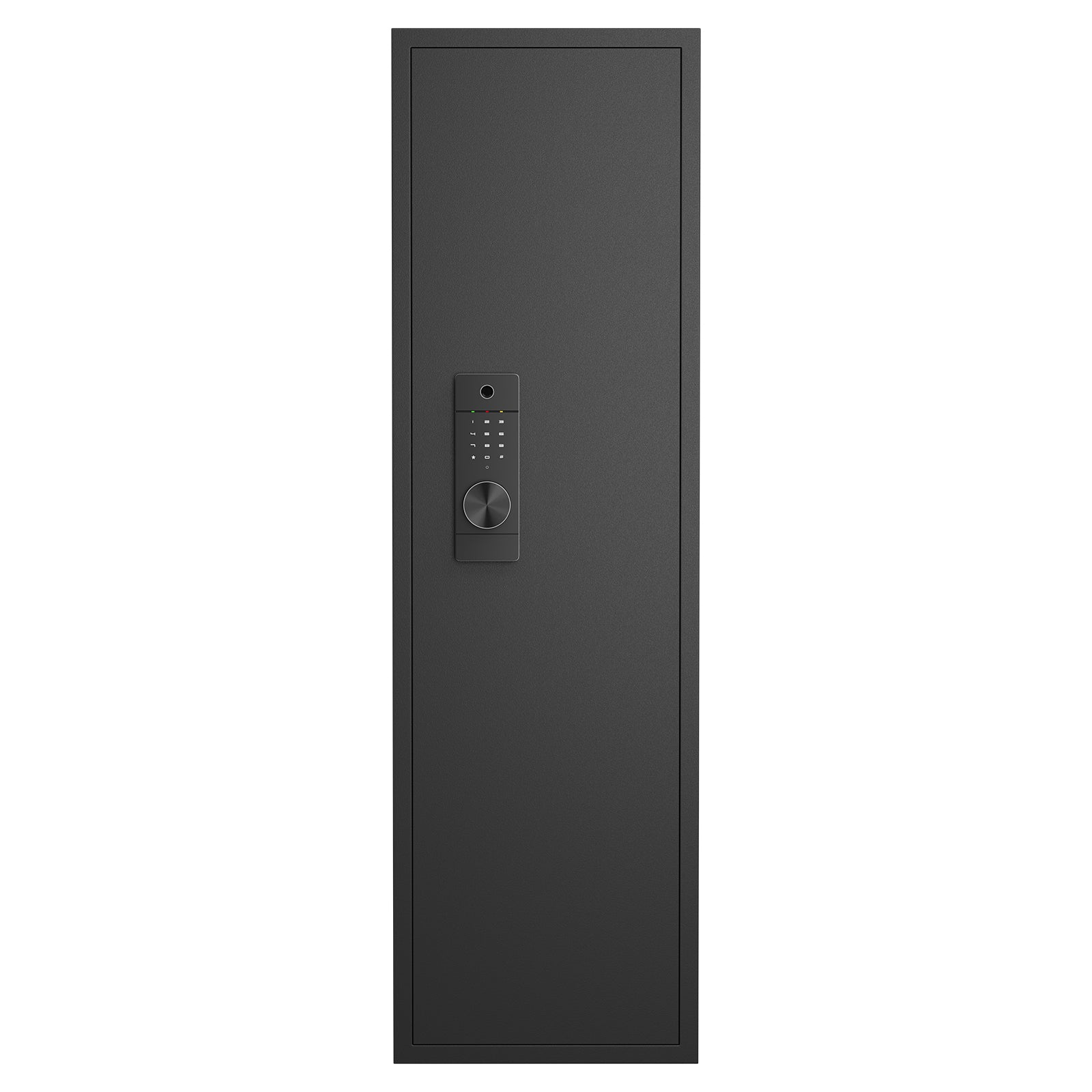 53" Fingerprint Touch Panel In Wall Safe,Hidden Wall Safe For Rifles With Adjustable Shelves,Assembled Storage Multifunctional Wall Safe For Firearm And Valuables Black Fingerprint Black Steel