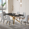 Large Modern Minimalist Rectangular Dining Table With 0.39 
