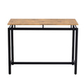5 Piece Compact Bar Table Set With Table And Stools Modern Industrial Design, Space Saving Furniture For Dining Room And Breakfast Nook Brown Brown Mdf Steel