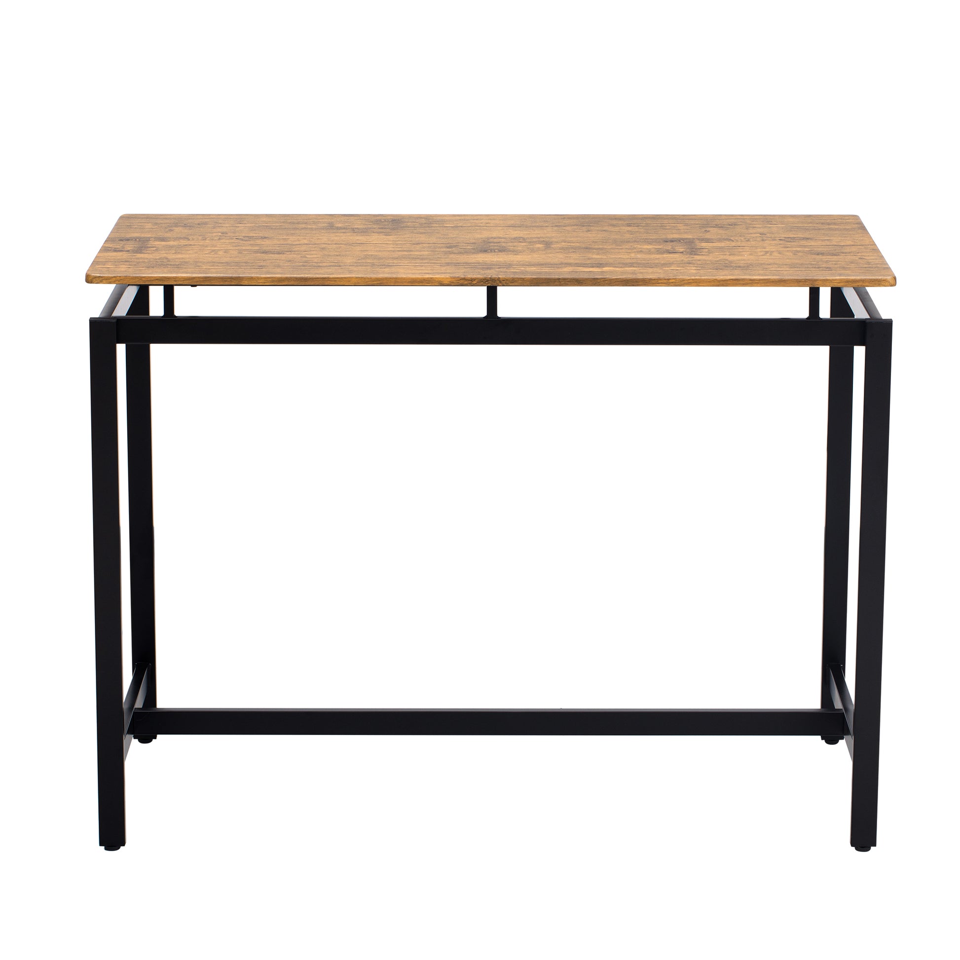 5 Piece Compact Bar Table Set With Table And Stools Modern Industrial Design, Space Saving Furniture For Dining Room And Breakfast Nook Brown Brown Mdf Steel