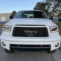 Front Gril For 2007 2013 Toyota Tundra Trd Pro Grill With Lights And Letters Matte Black Black Abs