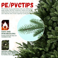 8Ft Christmas Tree Simulate Nature Advanced Materials Premium Hinged Spruce Artificial Douglas Firs Tree, Christmas Holiday Party Atmosphere Decoration Year Celebration Pe Pvc Xmas Tree Green