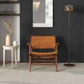 Melody Black Strap Leather Teak Wood Lounge Chair Antique Brown,Brown,Natural,Rustic Brown Teak Genuine Leather,Wood