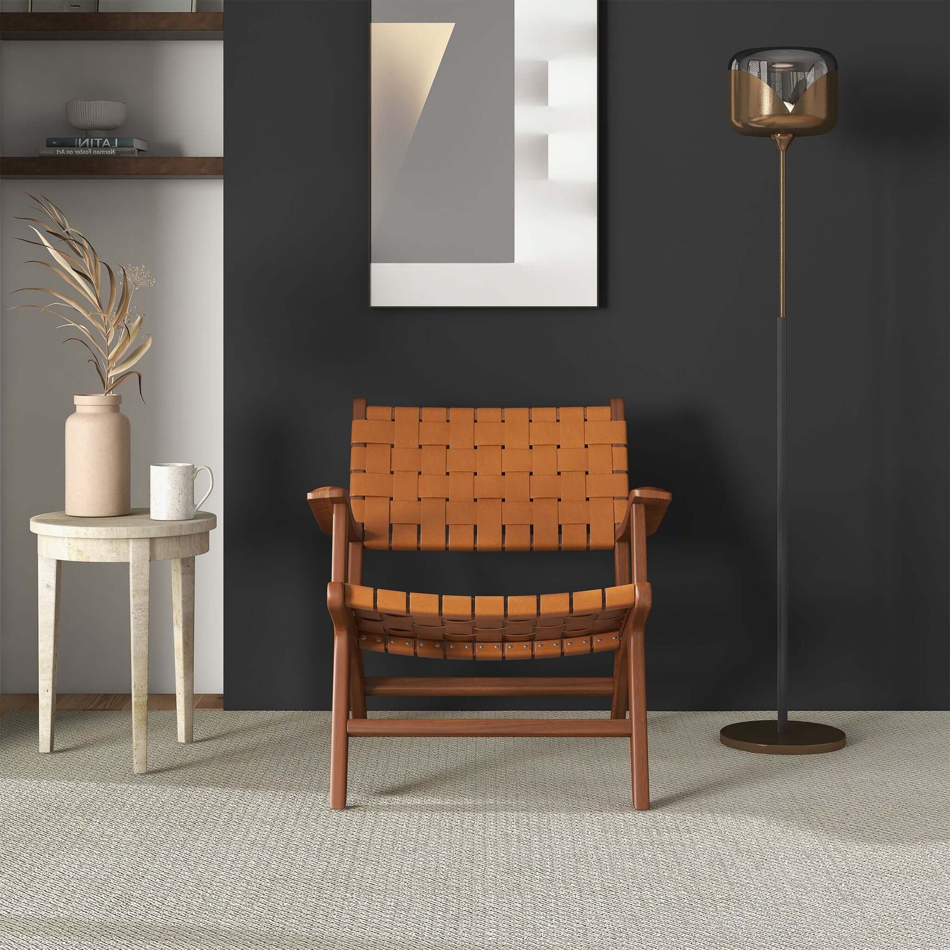 Melody Black Strap Leather Teak Wood Lounge Chair Antique Brown,Brown,Natural,Rustic Brown Teak Genuine Leather,Wood