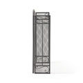 Fire Screen Black Silver Iron