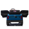 24V10A Two Seater Kids Ride On Electric Pickup, Kids Ride On Toy W Parents Remote Control,4Wd 800W Motors,Two Safety Belts,High Gate Safety Design,Usb,Bluetooth, Speed 2.49 3.73Mph For Kids Aged 3 . Blue 50 99 Lbs Polypropylene