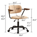 Sty 360 Rotating Wheel Height Adjustable Computer Chair, Simple Leisure Chair With Backrest Support Armrests For Home Office Desks And Chairs, Suitable For Dressing Rooms, Offices, And Living Rooms