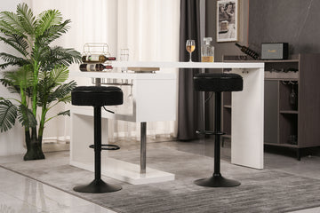 Round Storage Bar Stool Set Of 2, Black Linen Height Adjustable Barstool, 360 Counter Height Swivel Stool, Armless Bar Chair With Metal Frame For Kitchen Counter Dining Living Room Black Set Of 2 Foam Linen