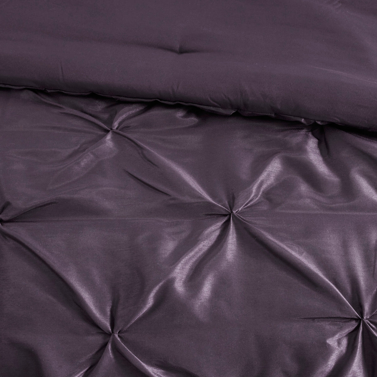7 Piece Tufted Comforter Set Plum King King Plum Polyester