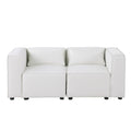 Modular Sofa Beigechenille Fabric, Simple And Grand, The Seat And Back Is Very Soft. This Is Also A Knock Down Sofa Beige Chenille 2 Seat