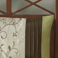 Embroidered 7 Piece Comforter Set Green King King Green Polyester