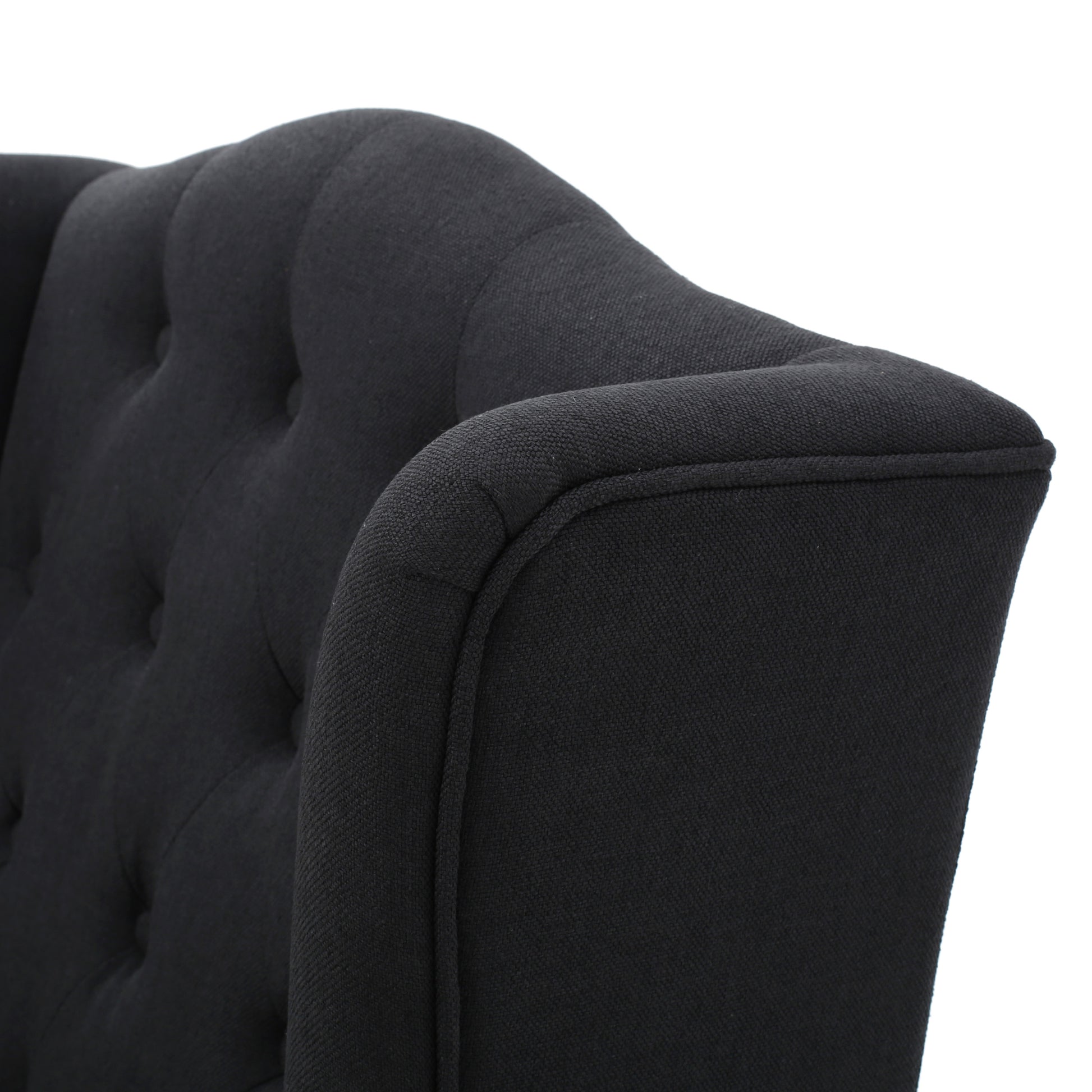 Toddman Hi Back Club Chair Charcoal Fabric