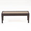Antibes Seat & Table Brown Pe Rattan Iron Waterproof Fabric