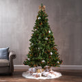 7' Noble Hinged Tree With 500 Multilights Ul,Dia:48 Green Pvc