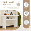 Elegant Minimalist Console Table With Rounded Edges And Sturdy Shelf Design For Entryway, Living Room Antique White Antique White Solid Wood Mdf