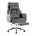 Swivel Ergonomic Office Chair, Technology Leather High Back Office Chair With Lumbar Support Headrest, Sedentary Comfortable Boss Chair, 155 Reclining Computer Chair Colortan Caster Dark Grey Office Foam American Design,American Traditional,European