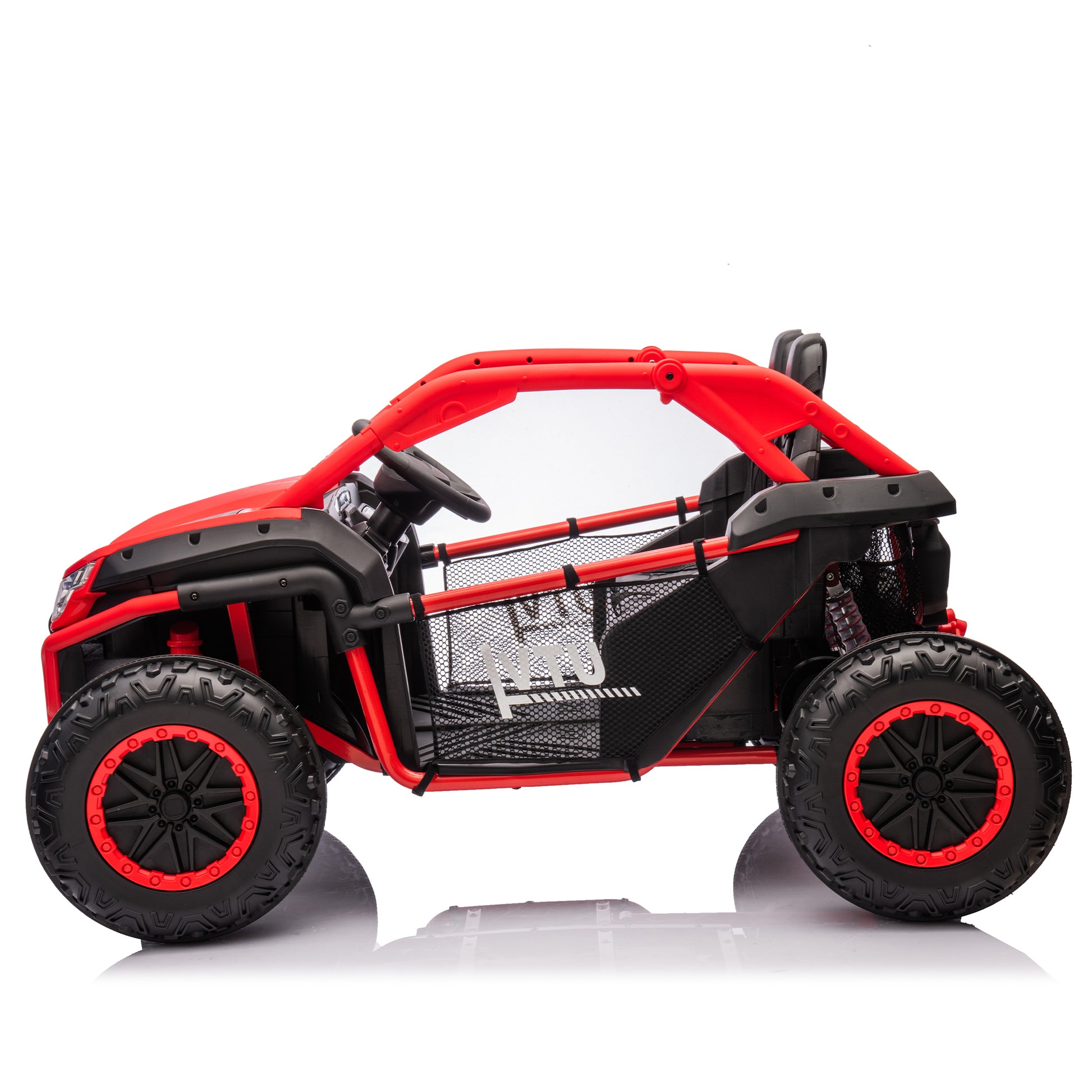 24V Two Seater Kids Ride On Utv W Parents Control,20In Seat Width,400W Super High Power,Four Wheel Suspension,Bluetooth,Mp3,Usb,Led Light,Horn,Rear Storage Space,Speeds 3.73 4.97Mph For Kids Aged 3