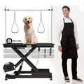 Electric Pet Grooming Table, 110V 220V Professional Groomer Recommend Super Deluxe Electric Pet Grooming Table, 110V 220V Professional Groomer Recommend Height Adjust From 8 Up To 36Inch Black Color Black Carbon Steel