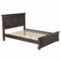 Traditional Town And Country Style Pinewood Vintage Queen Bed, Rich Brown Queen Brown Pine