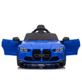 Bmw M4 12V Kids Ride On Toy Car 2.4G W Parents Remote Control,Three Speed Adjustable,Power Display, Usb,Mp3 ,Bluetooth,Led Light,Story,A Handle With Wheels And A Pull, Easy To Carry Blue