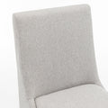 Modern Dining Chairs Set Of 2, Upholstered Kitchen & Dining Room Chairs With Solid Wood Legs,Tufted Linen Fabric Chairs For Living Room, Restaurant Light Gray Linen