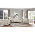 Arvo Leather Sofa Beige Down Filling Genuine Leather 3 Seat