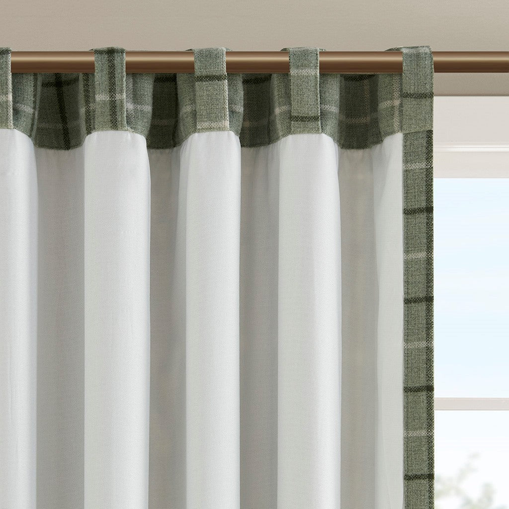 Plaid Rod Pocket And Back Tab Curtain Panel With Fleece Lining Only 1 Pc Curtain Panel Multicolor Polyester