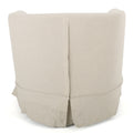 Swivel Chair With Loose Cover Natural Fabric