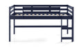 Lara Navy Blue Finish Twin Loft Bed Navy Blue Wood